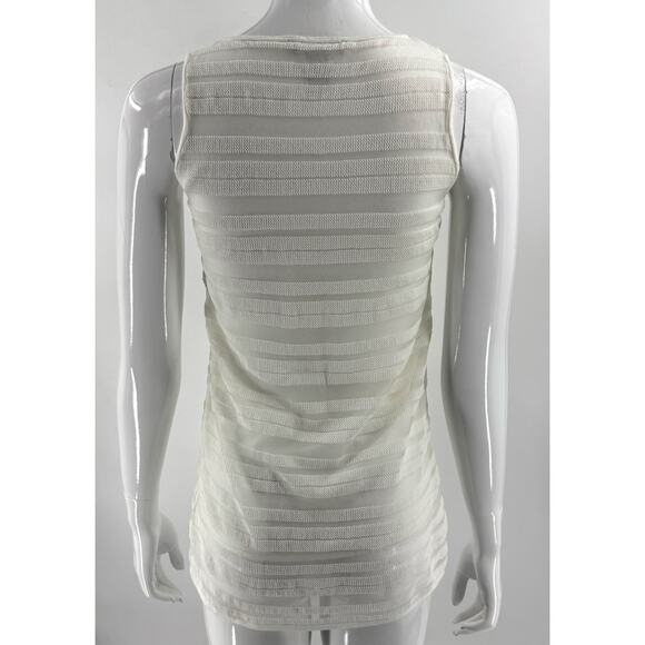 White House Black Market Womens Sleeveless Top Size XS Layered Sheer Overlay - Picture 4 of 7